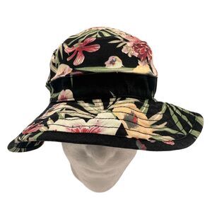 Obey Multicolor Floral Print Bucket Hat Cotton Size One Size